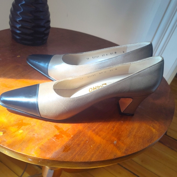Salvatore Ferragamo Shoes - Ferragamo cap toe two tone pumps